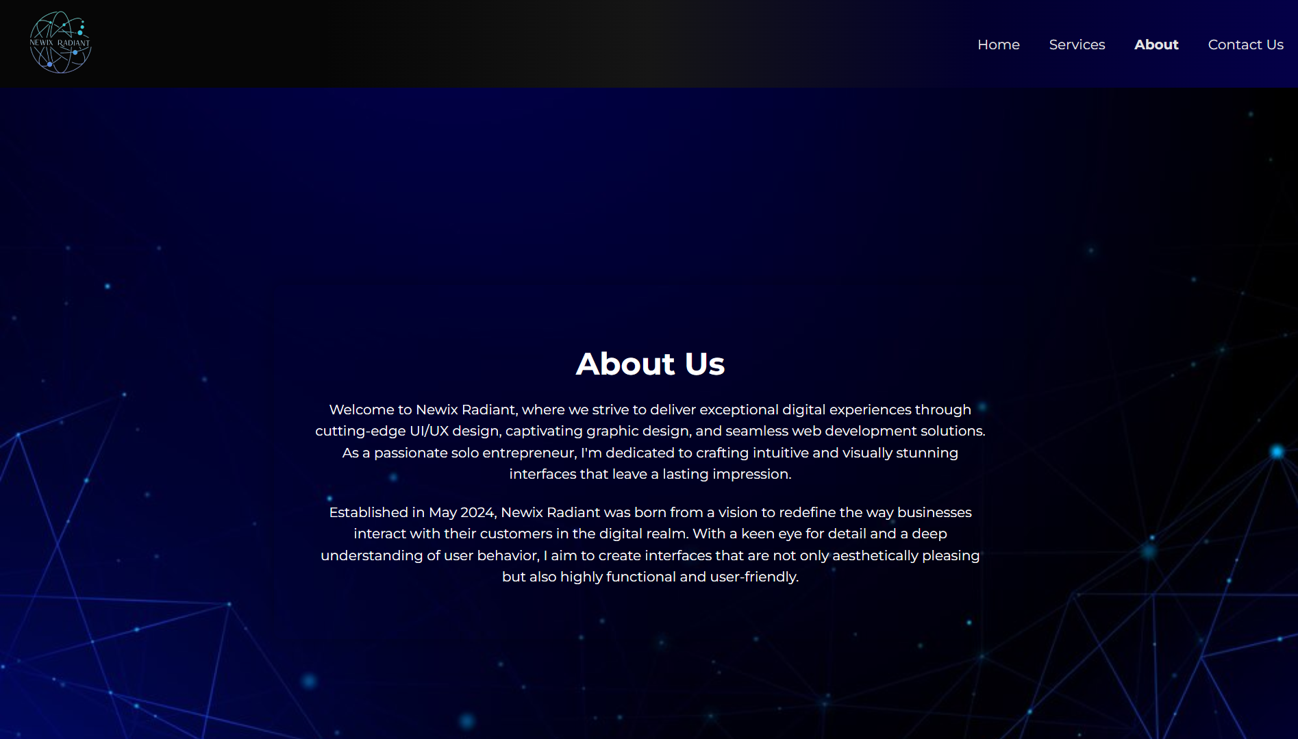 Service section screenshot