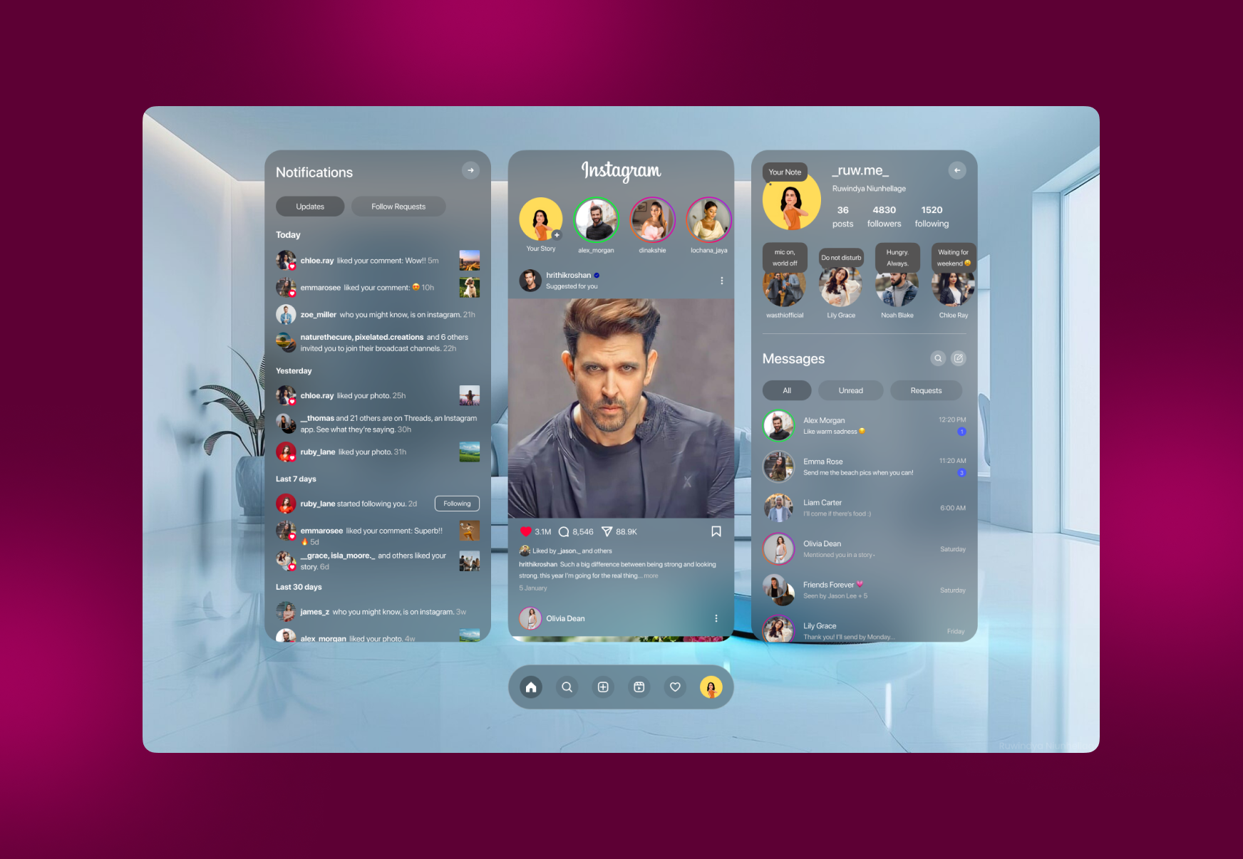 Instagram Spatial UI
