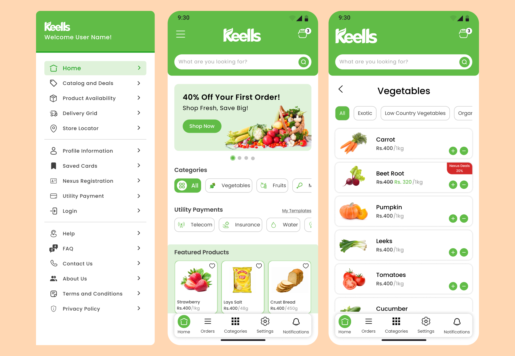 Homepage & Category Page